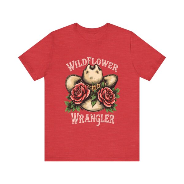 Wildflower Wrangler T-Shirt - Western Hat and Blooming Roses Design - Trendy Country Style Tee — Western T-Shirt - Image 21