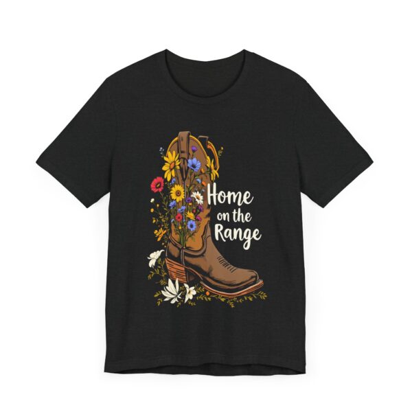 Hand-Drawn Cowboy Boot Wildflower Tee | 'Home on the Range' Vintage Inspiration - T-Shirt - Image 7