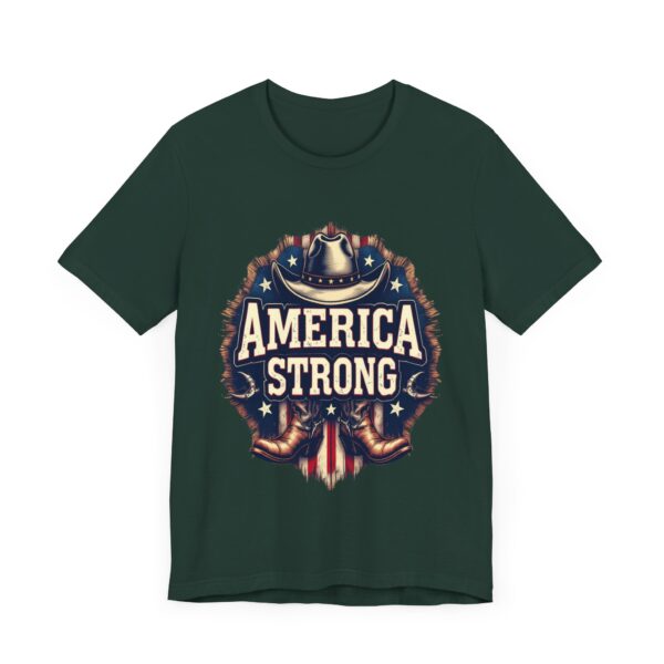 America Strong T-Shirt – Cowboy Pride and Patriotic Spirit Design - Image 39