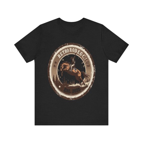 Retro Rodeo Club Bucking Bronco T-Shirt – Vintage Western Stamp Design - Image 13