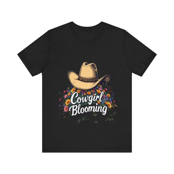 Cowgirl Blooming: Floral Desert Hat Design for Western Apparel - - T-Shirt — Rodeo Fashion