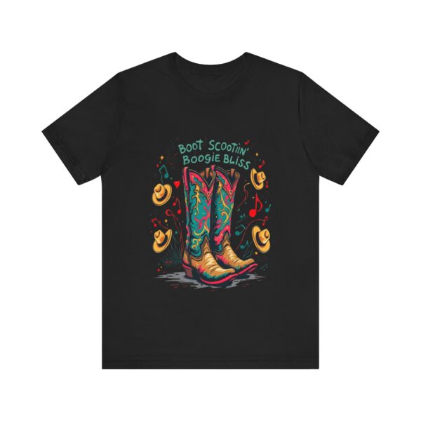 Boot Scootin' Boogie Bliss T-Shirt – Vibrant Country Dance Design with Musical Flair - Image 9