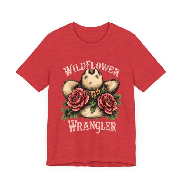 Wildflower Wrangler T-Shirt - Western Hat and Blooming Roses Design - Trendy Country Style Tee — Western T-Shirt - Image 23