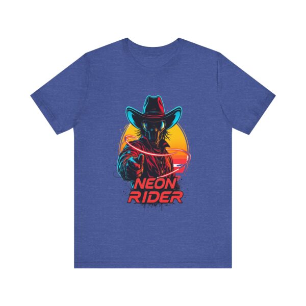 Neon Rider T-Shirt - Futuristic Cowboy With Glowing Lasso Graphic Tee — High-Tech Cowboy - Image 17