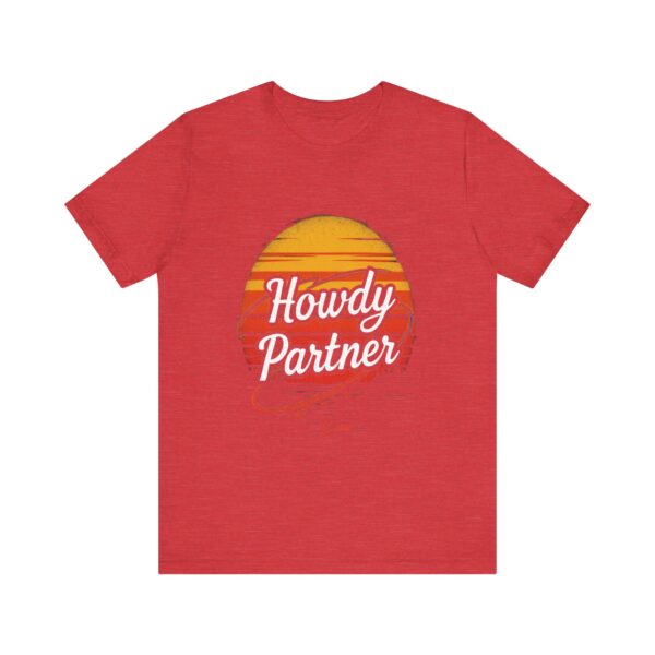 Retro "Howdy Partner" Sunset Lasso T-Shirt Design - Vintage Cowboy Graphic Tee — Western Apparel - Image 21