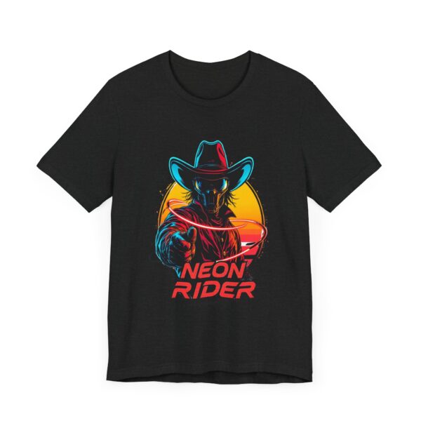 Neon Rider T-Shirt - Futuristic Cowboy With Glowing Lasso Graphic Tee — High-Tech Cowboy - Image 7