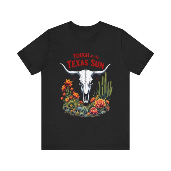 Texas Longhorn Skull T-Shirt - Tough as the Texas Sun with Cacti and Sagebrush — Western-Themed Clothing - Image 5