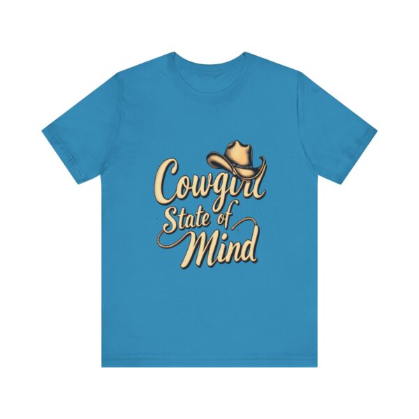 Rustic Charm Cowgirl State of Mind T-Shirt – Western Cursive Design with Lasso & Hat - Image 41