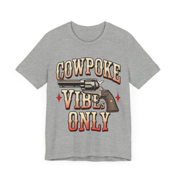 Cowpoke Vibes Only Retro T-Shirt with Revolver Artwork | Vintage Western Graphic Tee — Old-Fashioned Western - Image 15