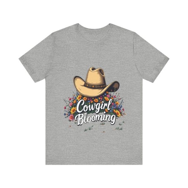 Cowgirl Blooming: Floral Desert Hat Design for Western Apparel - - T-Shirt — Rodeo Fashion - Image 13