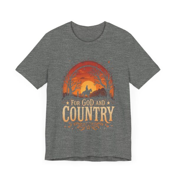 For God and Country T-Shirt – Cowboy Spirit Design for Faith and Freedom - Image 7