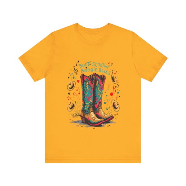 Boot Scootin' Boogie Bliss T-Shirt – Vibrant Country Dance Design with Musical Flair - Image 13