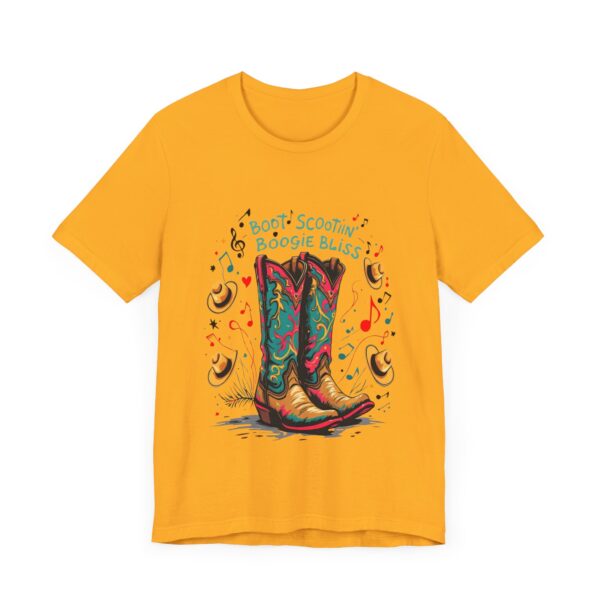 Boot Scootin' Boogie Bliss T-Shirt – Vibrant Country Dance Design with Musical Flair - Image 15