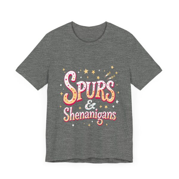 Western Ranch Spurs & Shenanigans Playful Typography | Cowgirl Graphic T-Shirt | Country Style - Image 7