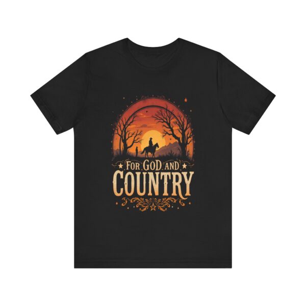 For God and Country T-Shirt – Cowboy Spirit Design for Faith and Freedom