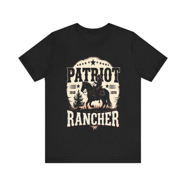 Patriot Rancher T-Shirt - Western Cowboy Graphic Tee for Proud Ranchers & Country Lovers