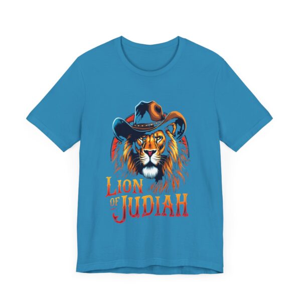 Ferocious Lion of Judah T-Shirt – Cowboy Gear Design for Faith and Strength - Image 43