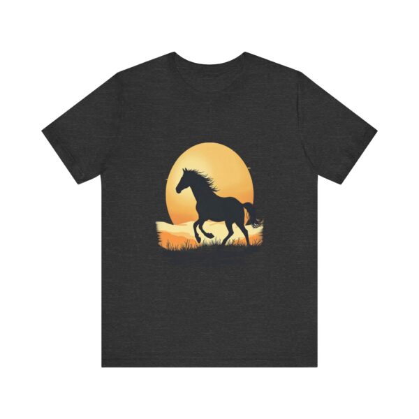 Sunset Rides Equestrian Serenity T-Shirt – Horseback Riding Sunset Graphic Tee