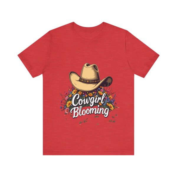 Cowgirl Blooming: Floral Desert Hat Design for Western Apparel - - T-Shirt — Rodeo Fashion - Image 21