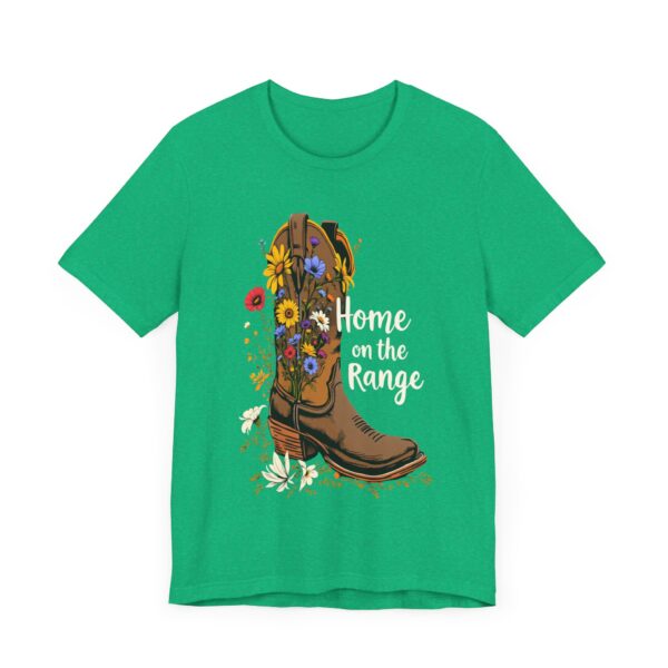 Hand-Drawn Cowboy Boot Wildflower Tee | 'Home on the Range' Vintage Inspiration - T-Shirt - Image 11