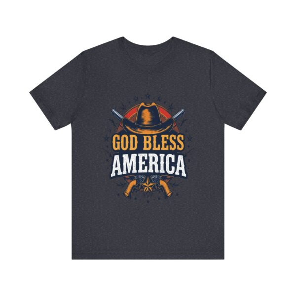 Bold Cowboy Spirit T-Shirt – God Bless America Western Patriotic Design - Image 57