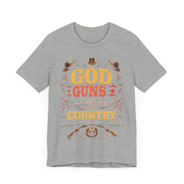 God Guns Country T-Shirt – Bold Cowboy Spirit Design for Patriotic Pride - Image 47