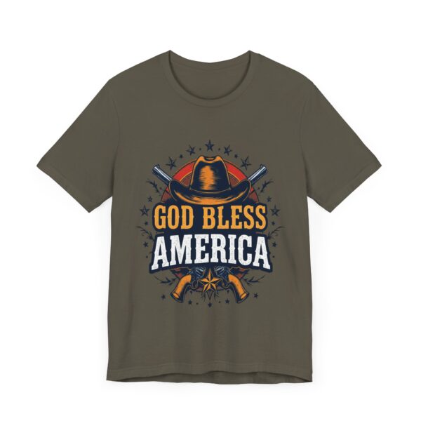 Bold Cowboy Spirit T-Shirt – God Bless America Western Patriotic Design - Image 19