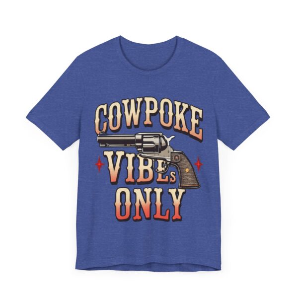 Cowpoke Vibes Only Retro T-Shirt with Revolver Artwork | Vintage Western Graphic Tee — Old-Fashioned Western - Image 19