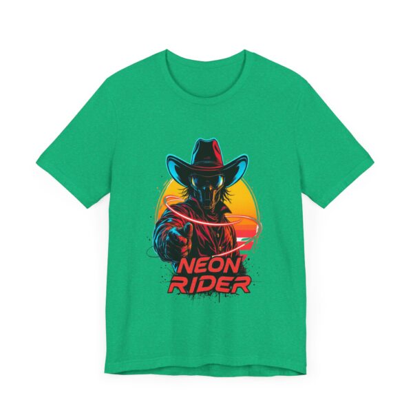 Neon Rider T-Shirt - Futuristic Cowboy With Glowing Lasso Graphic Tee — High-Tech Cowboy - Image 11