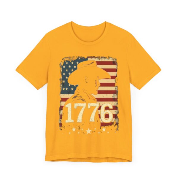 1776 Freedom T-Shirt – Cowboy Patriotic Vintage Graphic Design - Image 11