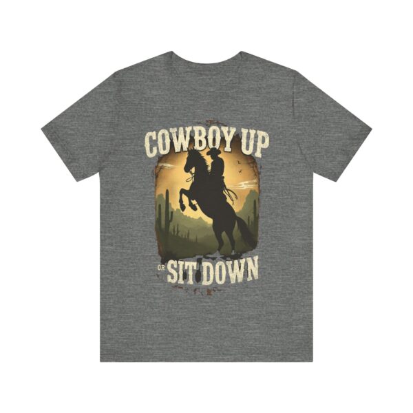 Cowboy Up or Sit Down – Rearing Horse Silhouette - - T-Shirt — Western - Image 5