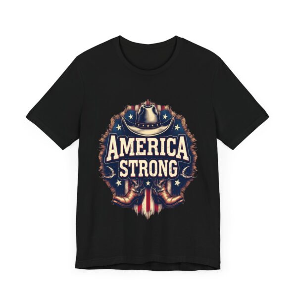 America Strong T-Shirt – Cowboy Pride and Patriotic Spirit Design - Image 11