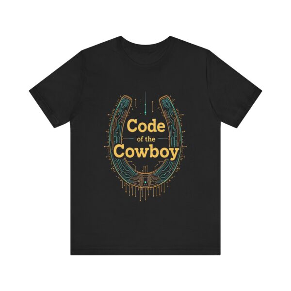 Code of the Cowboy T-Shirt - Circuit-Style Horseshoe Graphic Tee for Tech-Savvy Cowpoke Lovers — Tech-Savvy Cowboy