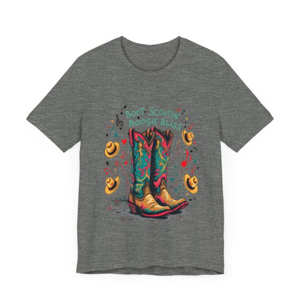 Boot Scootin' Boogie Bliss T-Shirt – Vibrant Country Dance Design with Musical Flair - Image 7