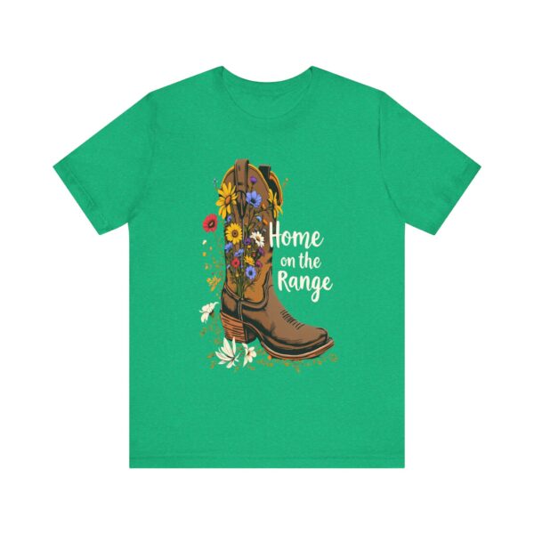 Hand-Drawn Cowboy Boot Wildflower Tee | 'Home on the Range' Vintage Inspiration - T-Shirt - Image 9