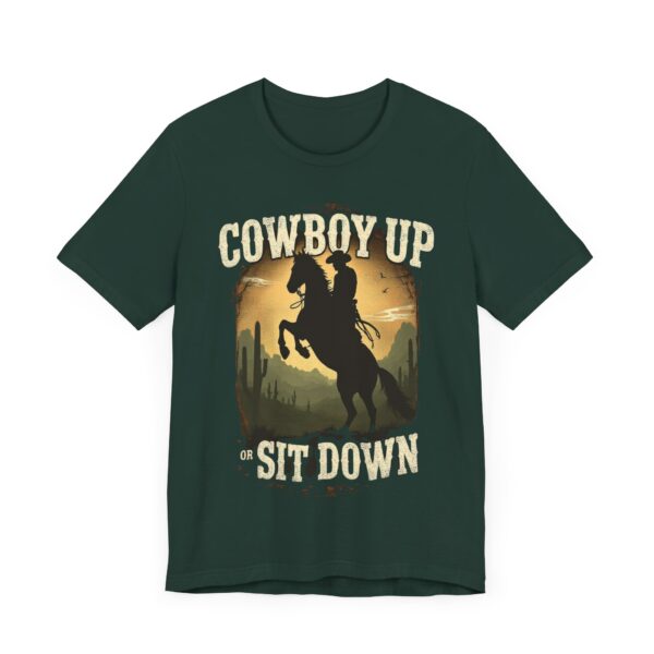 Cowboy Up or Sit Down – Rearing Horse Silhouette - - T-Shirt — Western - Image 39