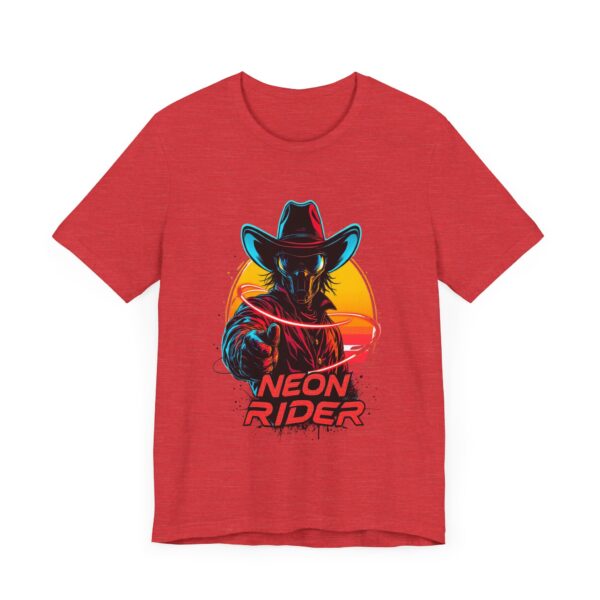 Neon Rider T-Shirt - Futuristic Cowboy With Glowing Lasso Graphic Tee — High-Tech Cowboy - Image 23