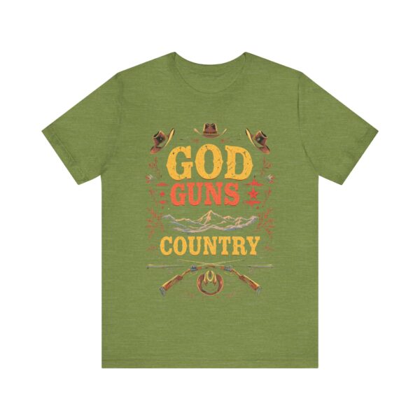 God Guns Country T-Shirt – Bold Cowboy Spirit Design for Patriotic Pride - Image 13