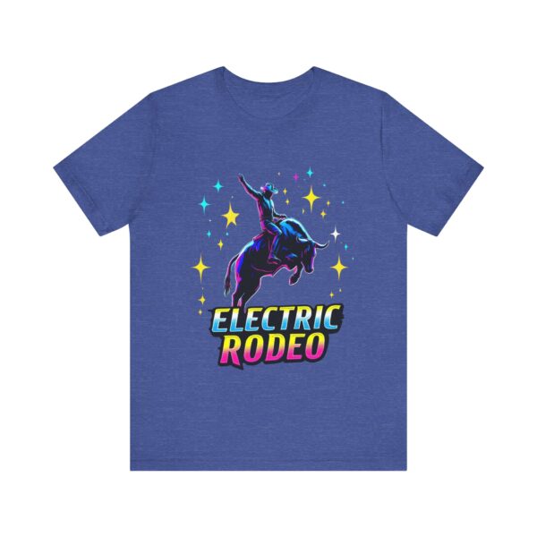 Electric Rodeo Metallic Graphic Tee - Holographic Stars & Bull Rider - T-Shirt — Rodeo Clothing - Image 17