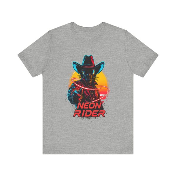 Neon Rider T-Shirt - Futuristic Cowboy With Glowing Lasso Graphic Tee — High-Tech Cowboy - Image 13