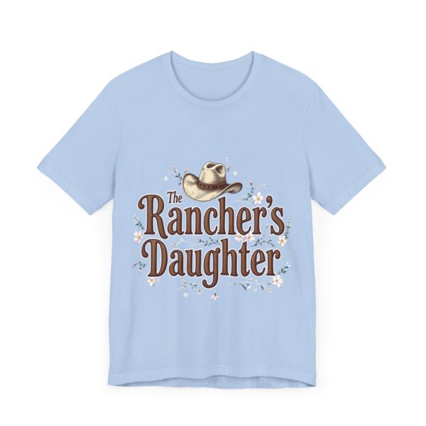 The Rancher's Daughter T-Shirt – Elegant Cowgirl Typography with Western Flair - Image 3