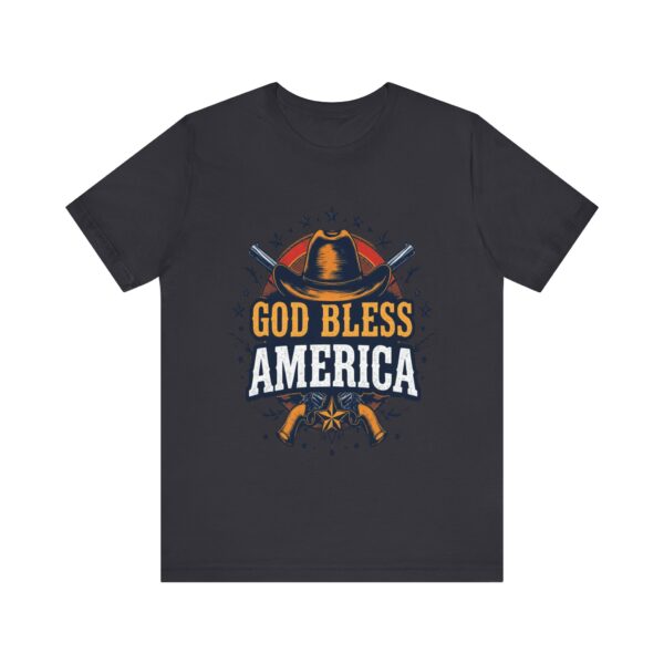 Bold Cowboy Spirit T-Shirt – God Bless America Western Patriotic Design - Image 21