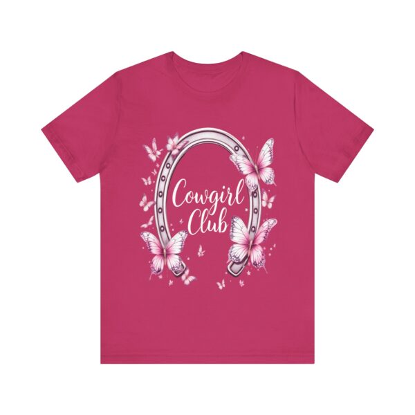 Western Ranch Cowgirl Club: Vintage Butterfly & Horseshoe Charm | Cowgirl Graphic T-Shirt - Image 61