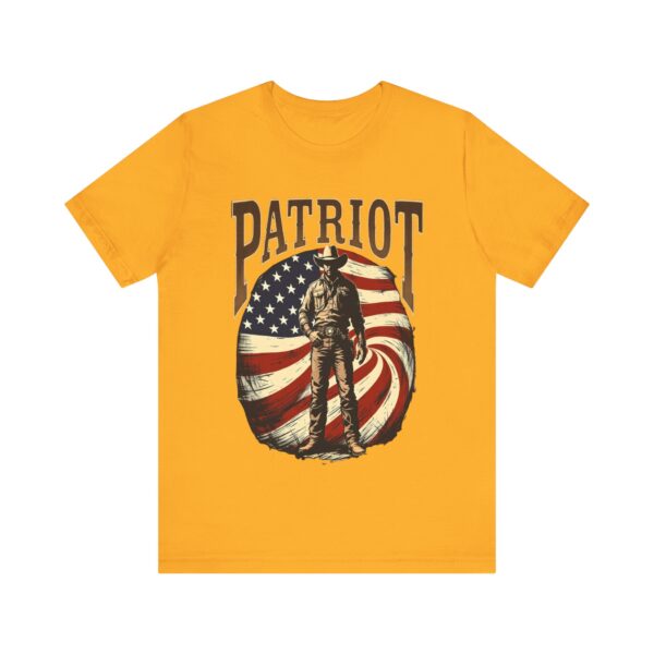 Patriot By Choice T-Shirt – Bold Cowboy Spirit and Patriotic Pride Design - Image 9