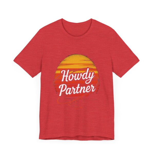 Retro "Howdy Partner" Sunset Lasso T-Shirt Design - Vintage Cowboy Graphic Tee — Western Apparel - Image 23