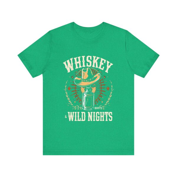 Whiskey, Boots & Wild Nights Cowboy Graphic T-Shirt - Rustic Western Flair - Image 9