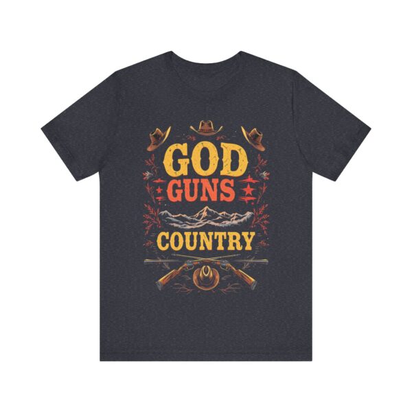 God Guns Country T-Shirt – Bold Cowboy Spirit Design for Patriotic Pride - Image 57