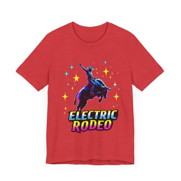 Electric Rodeo Metallic Graphic Tee - Holographic Stars & Bull Rider - T-Shirt — Rodeo Clothing - Image 23