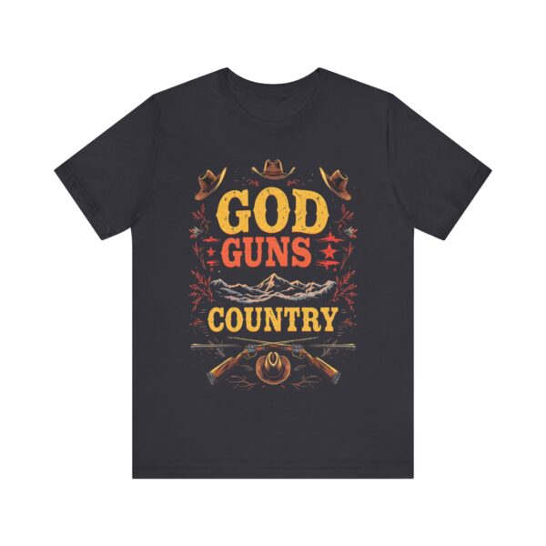 God Guns Country T-Shirt – Bold Cowboy Spirit Design for Patriotic Pride - Image 21