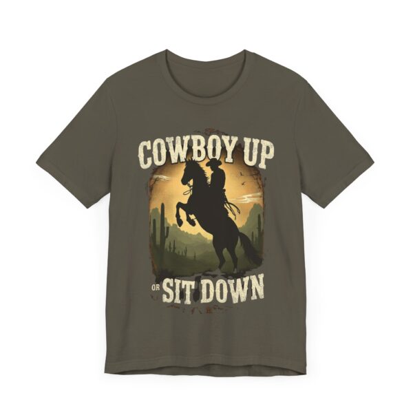 Cowboy Up or Sit Down – Rearing Horse Silhouette - - T-Shirt — Western - Image 27